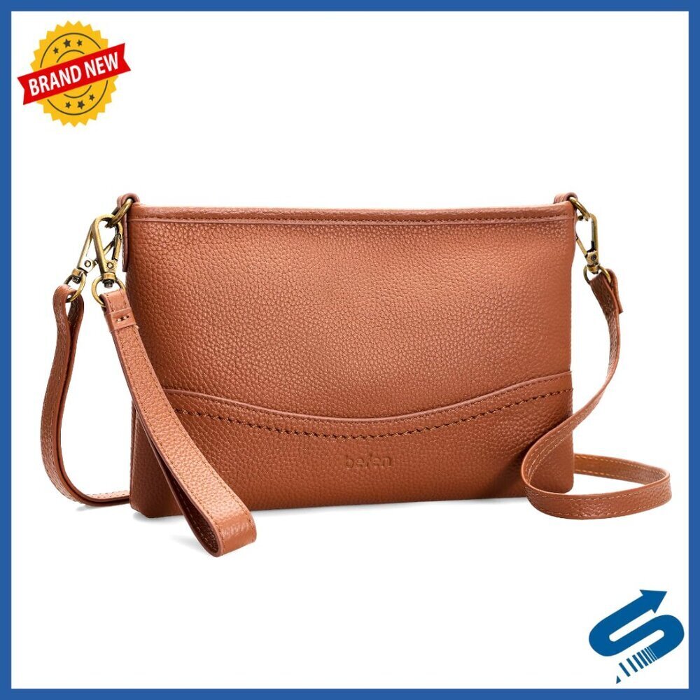 Genuine Leather Wristlet Wallet RFID Clutch Crossbody Bag Versatile Chic